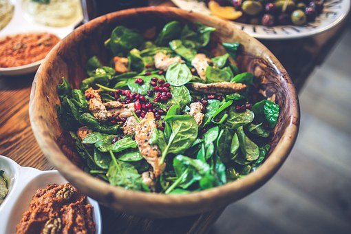 Salad, Healthy, Food, Wooden, Bowl